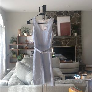 J.Crew seersucker striped blue dress 00 NWT